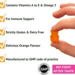 Nutripact Kids Multivitamin & Omega 3 Gummies | Ages 2+ | 30 Orange Flavour Chewable Sugar Free Gummies | with Vitamins A, B C, D, E, | DHA & EPA | Supports Immunity, Brain, Energy, Vision & Growth - Image 5