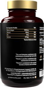Marine Collagen, Science-Backed Collagen Supplement, Type 1 Collagen Peptides, Enhanced with Vitamin C, Zinc & Selenium, Healthy Skin, Hair & Nails, 60 Capsules - Protein Works - Image 5