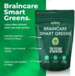 Braincare Smart Greens | 54 Nutrient-Rich Formula | Superfoods + Nootropics & Adaptogens | Vegan & Gluten-Free | Mango | Reduces Bloating & Relieves Stress | 180g Pouch (15 Servings) - Image 3