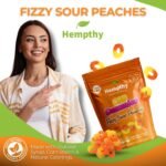 CBD Gummies - 300mg Total Cannabidiol, THC-Free Edible Gummies, High Strength Hemp Gummy Sweets for Pain Relief, Stress & Better Sleep - Fizzy Sour Peach Rings CBD Gummy Sweets by Hempthy - Image 4