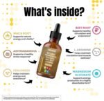 Organic Maca Root Liquid Drops with Ashwagandha, Fenugreek, Beet Root and L-Arginine Liquid Multivitamin for Women and Men - Maca Root Supplement Drops, 1 Month Supply - Image 5