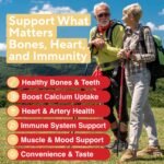 Vitamin D3 K2 Gummies – 4000 IU D3 + 100 mcg K Blend – Immune & Bone Support – Vegan, Non-GMO & Gluten-Free – 60 Berry-Flavored Gummies for Adults & Childern - Image 4