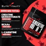 Creatine Monohydrate 90 Gummies 5000mg + BCAAs & L-Carnitine – 3rd Party Lab Tested, Vegan, Sugar-Free, Pre Workout Muscle Growth & Recovery Gym Supplement for Men & Women – Strawberry Burst - Image 3