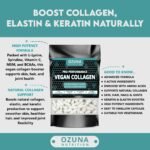 Vegan Collagen Booster - 30 Day Supply - Plant-Based Vegetarian Collagen Builder Supplement - Keratin & Elastin Support for Skin, Hair, Nails & Joints - Vegetarian Capsules - Image 5