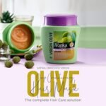 Vatika Naturals Multivitamin Virgin Olive Hair Mask - 500g | Hot Oil Treatment Enriched With Multivitamin | Sweet Almond & Henna Extracts For Anti-Frizz Hair Treatment - Image 3