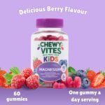 Chewy Vites Kids Magnesium, 2 Months Supply, 60 Kids Vitamins Gummies, 500mg Magnesium Citrate Providing 56mg per Gummy, Real Fruit Juice, Age 3 +, Berries Flavour - Image 3