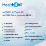 Health4All Methyl B-Complex, 60 Capsules with Methylcobalamin, Methyl Folate, DMG & PABA Supplement, Support Stress, Energy, Methylation, Aid Nervous & Physiological Function | Made in UK (not tablet) - Image 3