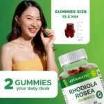 Vitamatic Sugar Free Rhodiola Rosea Gummies 1500 mg Equivalent Per Serving – 60 Gummies – Mixed Berry Flavor – Adaptogen Supplement – Supports Energy, Mood & Focus – Non-GMO, Made in The USA - Image 4