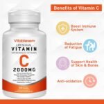 Liposomal Vitamin C Capsules 2000MG (3 Pack) - High Strength Gluten Free & Ascorbic Acid - Immune Support Antioxidant Supplement - Non-GMO - Image 4