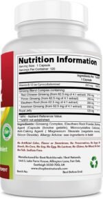 Best Naturals Ginseng Complex 1000 mg 120 Capsules (120 Count (Pack of 1)) - Image 3