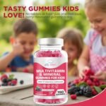 Kids Multivitamin & Mineral Gummies | 150 Chewables Gummies with 12 Essential Vitamins & Minerals | Childrens Multivitamins for Immune Support, Energy & Brain Health | Vegan | Natural Berry Flavour - Image 5