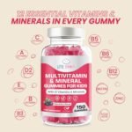 Kids Multivitamin & Mineral Gummies | 150 Chewables Gummies with 12 Essential Vitamins & Minerals | Childrens Multivitamins for Immune Support, Energy & Brain Health | Vegan | Natural Berry Flavour - Image 6