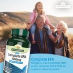 Natures Aid Complete EFA – Omega 3-6-9 Fatty Acids – Supports Heart, Brain & Joint Health – High Strength Balanced EFA Blend – Vegan, Gluten Free, Non-GMO – 90 Softgel Capsules - Image 3