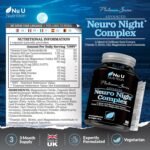 Neuro Night Complex with Griffonia Seed Extract - 90 Vegetarian Capsules - Contains Magnesium, Lavender, Chamomile, Montmorency Cherry & More - Nu U Nutrition - Image 3
