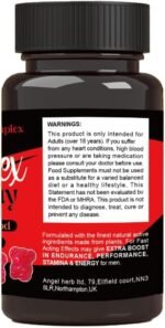 Stronger | Longer | Harder | Performance | Extra Strength Enhancing, Stamina Endurance Booster Supplement for Men | 10 Ginseng Powerful LIBIDO Booster Strawberry Flavour Gummy for Men - Image 3