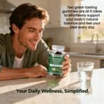 Wormwood Black Walnut Gummies for Gut Cleanse & Digestive | Parasite Cleanse Tincture/Extract with Pumpkin Seed, PAU D'Arco | Herbal Supplement for Well-Being, Probiotics & Prebiotics | 60 Count - Image 3