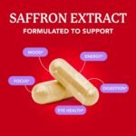 Saffron Supplement 88.5mg | 3-Month Supply | Pure Saffron Extract Capsules for Mood, Focus, Eye Health & Energy Balance Support | Crocus Sativus Extract | Vegan, Gluten-Free & Non-GMO | 90 Capsules - Image 3