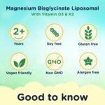 Magnesium Liposomal | with Vitamins D3 & K2 | Magnesium Bisglycinate | for Children & Adults | Highly Absorbable Liquid Supplement | Lemon & Elderflower Flavour | 30-Day Supply | 150ml - Image 6