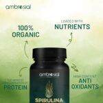 Ambrosial Spirulina Capsules 500mg - Highly Dosed Tablets, Vegan, No Additives, Protein Powder, Greens Powder, Spirulina and Chlorella Capsules, Immune System Booster (Pack of 1-120) - Image 4