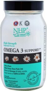 NHP Advanced Omega 3 Support:Ultra-Pure Wild Deep Sea Fish Oil – High EPA & DHA for Joint, Heart & Brain Health, No Fishy Aftertaste, Kosher, Halal & Sustainably Sourced,60 Vegetarian Capsules - Image 3