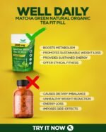 Matcha Green Organic Tea Fit Pills 2000MG | Natural Energy Booster, Fat Burner & Appetite Suppressant, Metabolism Support, 90 Capsules for Weight Management - Image 6