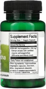 Swanson - Ultimate Ashwagandha KSM-66® 250mg | Adaptogenic Stress & Mood Support | Full-Spectrum Root Extract - 60 Capsules - Image 3