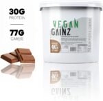 Vegan Gainz 4kg - Plant Based Protein Powder - Weight Gainer- 32 Servings & 30g Protein Per Serving - The Bulk Protein Company (Chocolate) - Image 3