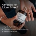 Puresport Lion's Mane Supplement (60 Capsules) | Lion's Mane Mushroom with 20% Polysaccharides | High Strength | Brain Focus, Energy and Memory | Vegan Friendly - Image 3