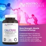 Essentials Calcium Supplement with Magnesium, Zinc and Vitamin D3 (120 Capsules), A Complete Blend to Support Strong Bones, Muscle Function, Energy Metabolism and Overall Health - Image 5