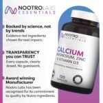 Essentials Calcium Supplement with Magnesium, Zinc and Vitamin D3 (120 Capsules), A Complete Blend to Support Strong Bones, Muscle Function, Energy Metabolism and Overall Health - Image 6