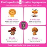 Shroom Riot Cocoa Mushroom Superblend | Instant Chocolate Powder Drink with Lion’s Mane, Chaga, Reishi & Cordyceps | 300g | 30 Servings - Image 5
