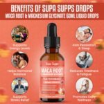 Maca Root & Magnesium Glycinate Liquid Drops 60ml - High Strength 2000mg Maca + 1000mg Magnesium per 2ml - Reduction of Tiredness & Fatigue, Normal Muscle Function, Nervous System Support - Image 5
