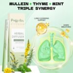 Puffiair Herbal Diffuser Pen, Mullein Flavoured Lung Cleanse Inhaler, 12cm Nicotine-Free Herbal Purifier with Mullein, Thyme & Mint Extracts, 1 Suction Nozzle, 1800 Uses - Image 5