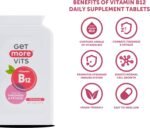 Get More Vits - Vitamin B12 (90 Tablets), 90 1000µg Daily Servings, Tackles Tiredness & Fatigue, Promotes Stronger Immune System, Boosts Normal Cell Growth, Vegetarian, Vegan, Food Supplement - Image 5