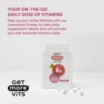 Get More Vits - Vitamin B12 (90 Tablets), 90 1000µg Daily Servings, Tackles Tiredness & Fatigue, Promotes Stronger Immune System, Boosts Normal Cell Growth, Vegetarian, Vegan, Food Supplement - Image 8