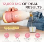 Super-Strength Liquid Collagen 12,000mg - Pure Hydrolysed Peptides for Women Skin, Hair, Nails and Muscle Repair - Grass-fed Bovine with VIT C, Zinc, Manganese - Made in UK- 330ml - Image 3