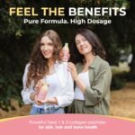 Super-Strength Liquid Collagen 12,000mg - Pure Hydrolysed Peptides for Women Skin, Hair, Nails and Muscle Repair - Grass-fed Bovine with VIT C, Zinc, Manganese - Made in UK- 330ml - Image 4