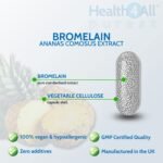 Health4All Bromelain 2500GDU/g, 60 Capsules High Strength 1200gdu per Capsule, Pure Bromelain Supplement, Proteolytic Digestive Enzyme from Pineapple Extract (not Tablets) | Made in UK - Image 4