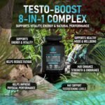 Testosterone Booster Supplement | with Tong Ali, D-Aspartic Acid, Tribulus, Zinc & Vitamin D3 | 200:1 Extract | 90-Day Supply | Strength, Energy & Vitality | 180 Vegan Capsules - Image 3
