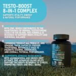 Testosterone Booster Supplement | with Tong Ali, D-Aspartic Acid, Tribulus, Zinc & Vitamin D3 | 200:1 Extract | 90-Day Supply | Strength, Energy & Vitality | 180 Vegan Capsules - Image 4