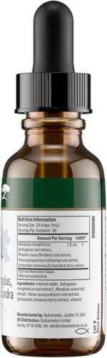 NutraMedix Adrenal™ Liquid Herbal Drops – Astragalus, Rhodiola, Ginseng & Schisandra • Vegan, No Preservatives – 1 oz (30 mL) - Image 4