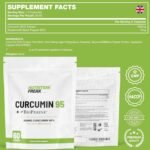 Nutrition Freak Curcumin 95 + Bioperine® 60 Turmeric Curcumin Capsules High Strength with Black Pepper - Curcumin 95% & Black Pepper - Turmeric Curcumin UK Made… - Image 3