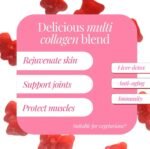 Collagen Complex Gummies with Zinc, Biotin, Folic Acid & Vitamin A, C & E, Multi-Collagen Blend with Type I, II, III, V & X, Superior Hydrolysed Collagen Peptides formulated with UK-Backed Research - Image 4
