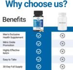 Nitric Oxide Prostate Health Supplements, NAD+ Supplement with Resveratrol, CoQ10, L Citrulline and Lycopene, Cellular Health, Energy & Wellbeing, Cellular Energy Support 60 Capsules - Image 6