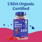 Lovebug Kids Probiotic Tummy Gummies - 2.5 Billion CFU with Bacillus subtilis DE111® - USDA Organic Probiotics for Gut Health - For Children & Toddlers (Age 4+) - 30 Strawberry Flavoured Vegan Gummies - Image 5