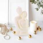 Romantic Embracing Couple Scented Candle with Soy Wax Aromatherapy for Home Decor Relaxing Unique Table Photo Prop Gift for Valentine Day and Bedroom Ambiance - Image 7