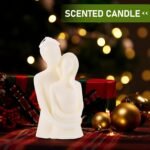 Romantic Embracing Couple Scented Candle with Soy Wax Aromatherapy for Home Decor Relaxing Unique Table Photo Prop Gift for Valentine Day and Bedroom Ambiance - Image 10