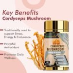 Vitaminnica Cordyceps Mushroom Supplement 500mg (20:1 Extract)| 100% Fruiting Bodies | 60 Vegan Capsules | Premium Energy, Stamina, and Immune Support Nootropics Supplement for Peak Wellness - Image 5