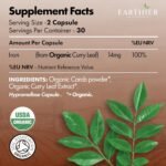 Organic Iron Whole Food Sourced & Certified by Soil Association 60 Capsules Vegan - Image 3