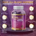 Shilajit Gummies 8-in-1 Blend - Ashwagandha, Manuka Honey, Maca Root, Ginseng, Turmeric, Lion’s Mane, Black Seed Oil - High Strength, 60 Gummies - Image 4